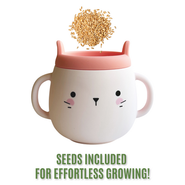 Reusable Hydroponic Cat Grass Mug – Pink