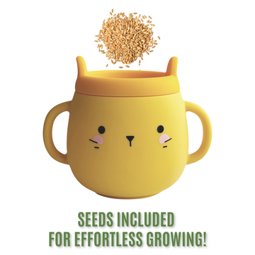 Reusable Hydroponic Cat Grass Mug – Yellow