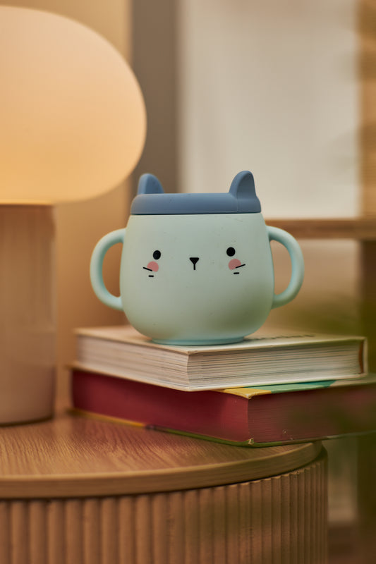 Reusable Hydroponic Cat Grass Mug – Blue