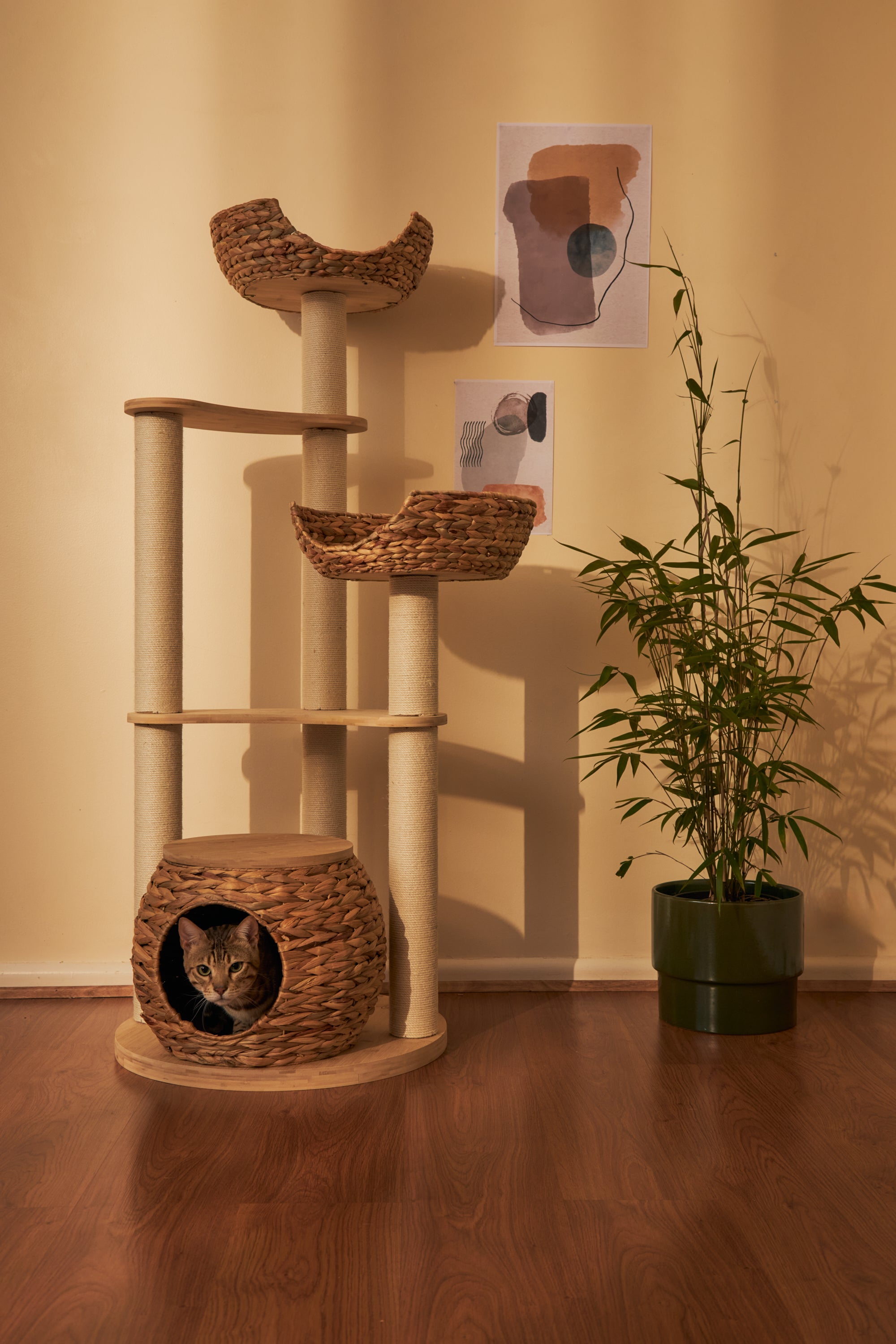 Eco Friendly Bamboo Cat Tree LARGE